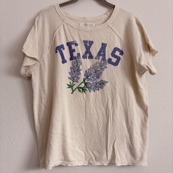 We The Free Cream Tee with Purple Graphic - Picture 2 of 7